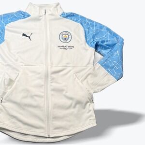 Puma Manchester City Stadium Jacket Team White Zip Up Track Medium 75803308 MCFC